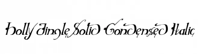 Holly Jingle Solid Condensed Italic  नि: शुल्क फ़ॉन्ट्स डाउनलोड