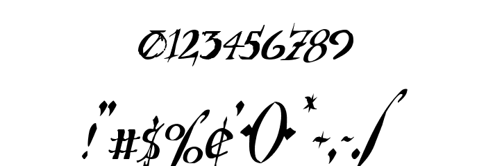 Holly Jingle Solid Condensed Italic Font OTHER CHARS