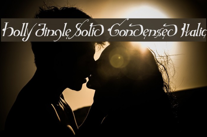 Holly Jingle Solid Condensed Italic Font examples