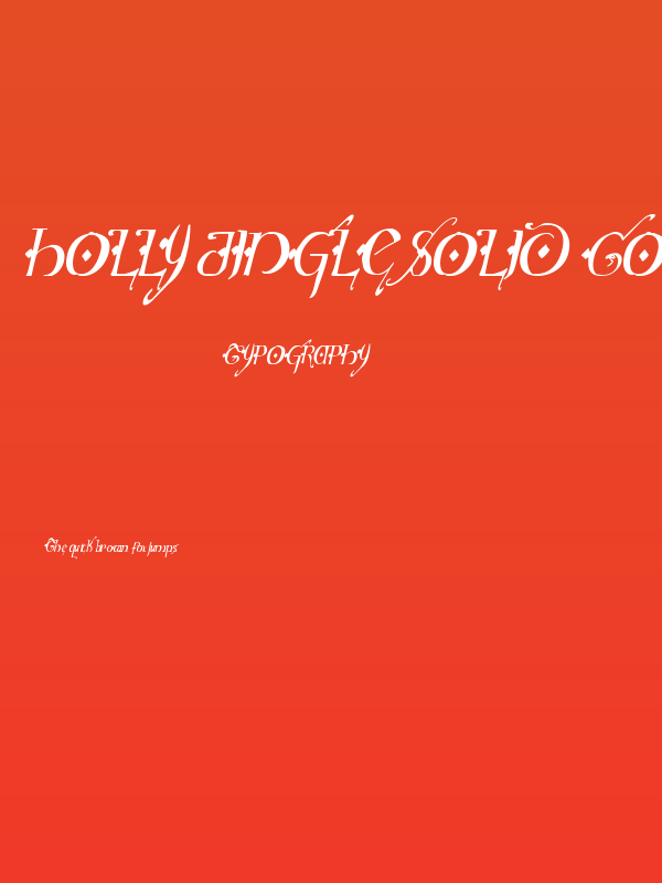 Holly Jingle Solid Condensed Italic Poster