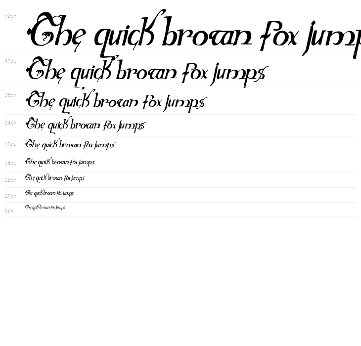 Holly Jingle Solid Condensed Italic Waterfall