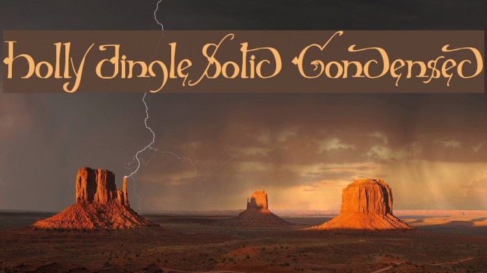 Holly Jingle Solid Condensed Example 1