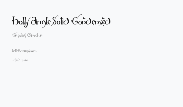 Holly Jingle Solid Condensed Business Card