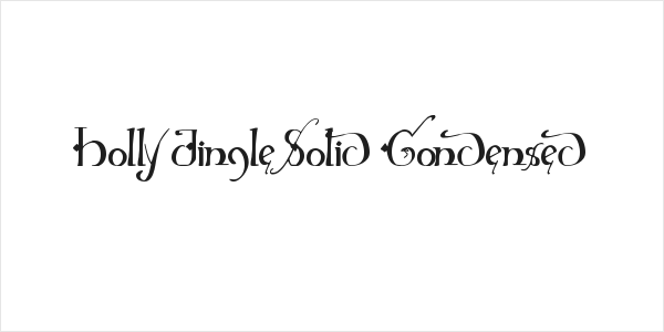 Holly Jingle Solid Condensed Logo