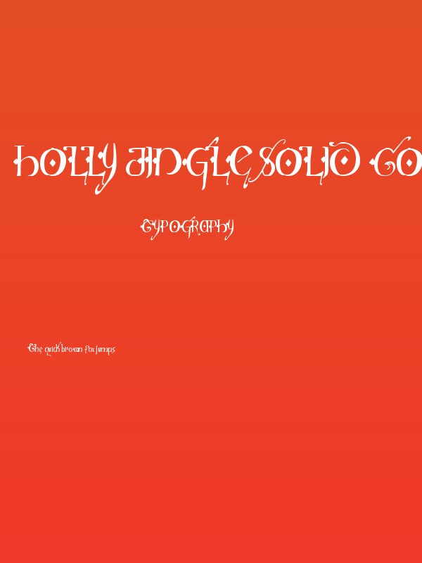 Holly Jingle Solid Condensed Poster