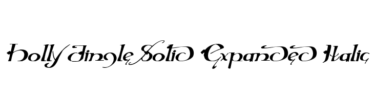 Holly Jingle Solid Expanded Italic  font caratteri gratis