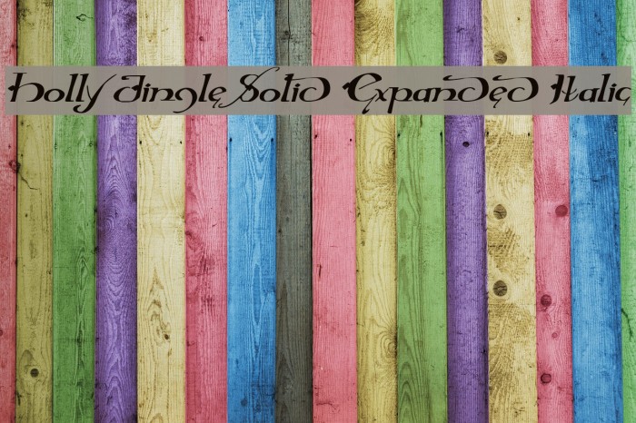 Holly Jingle Solid Expanded Italic Example 2