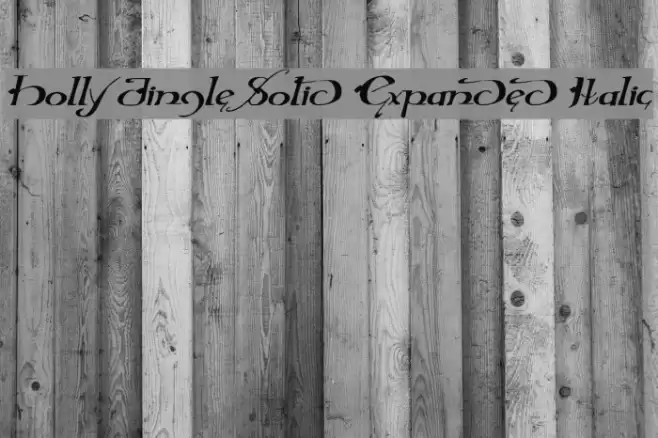 Holly Jingle Solid Expanded Italic Font examples