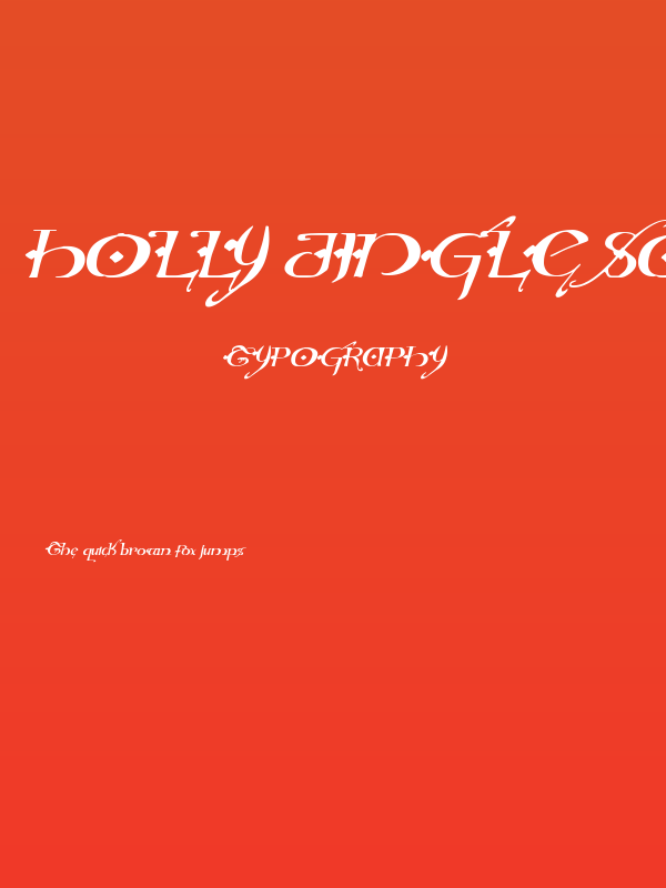 Holly Jingle Solid Expanded Italic Poster