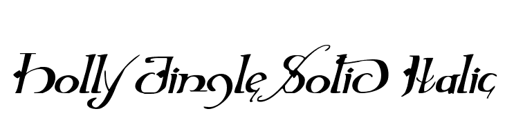 Holly Jingle Solid Italic  フリーフォントのダウンロード