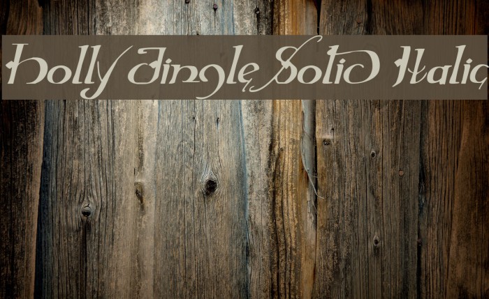 Holly Jingle Solid Italic Example 1