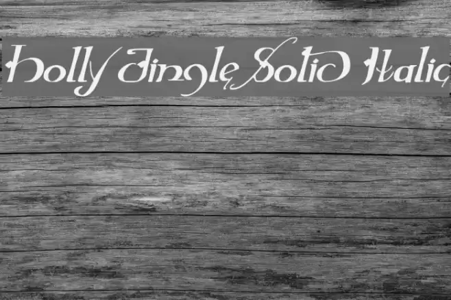 Holly Jingle Solid Italic Font examples