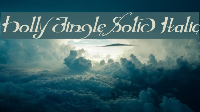 Holly Jingle Solid Italic Example 3