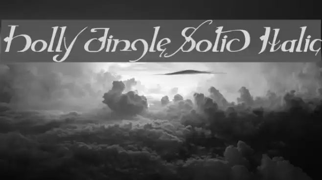 Holly Jingle Solid Italic Font examples