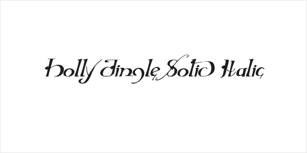 Holly Jingle Solid Italic Logo