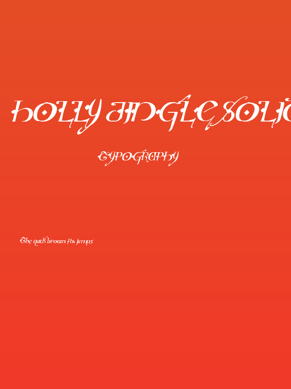 Holly Jingle Solid Italic Poster