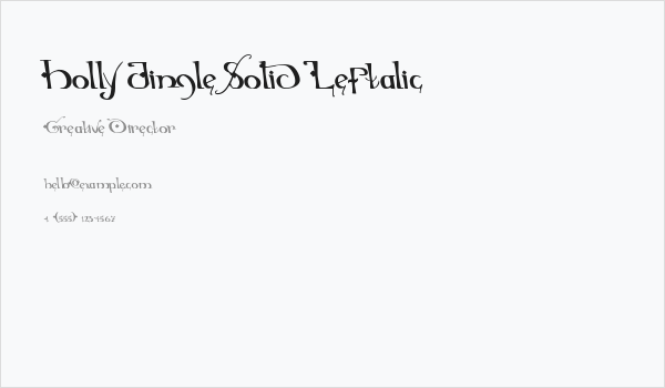 Holly Jingle Solid Leftalic Business Card