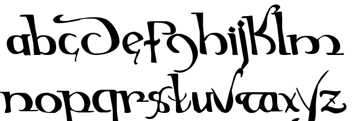 Holly Jingle Solid Leftalic Font LOWERCASE
