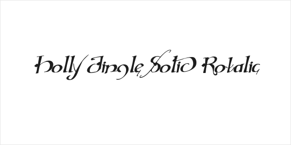 Holly Jingle Solid Rotalic Logo
