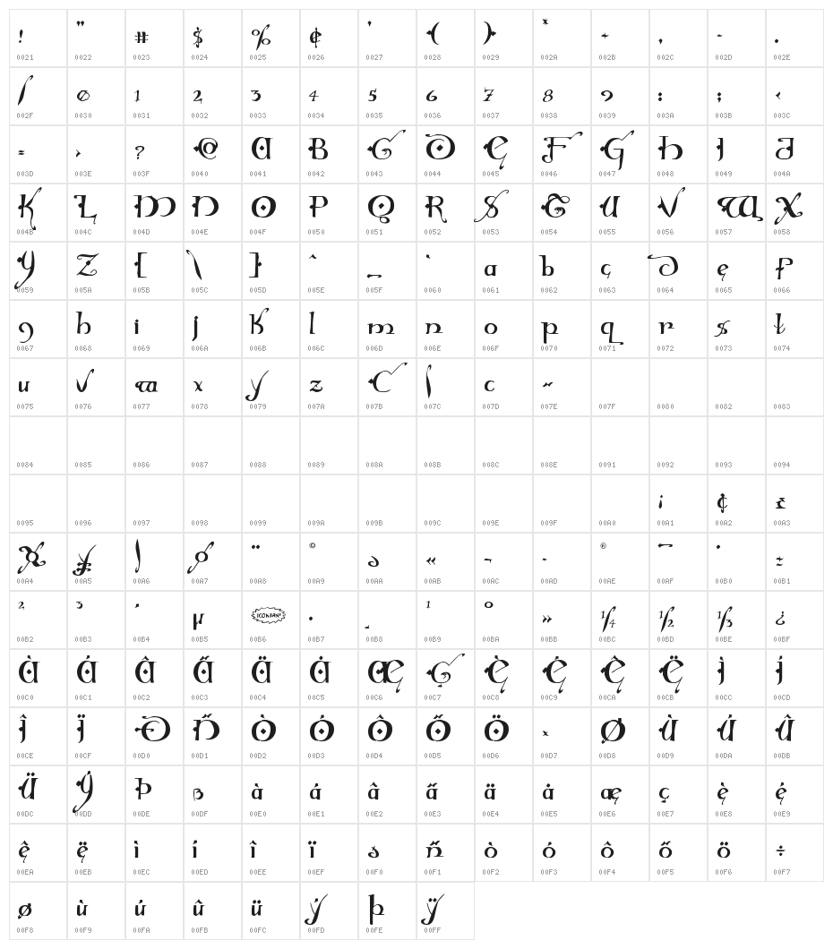 Holly Jingle Solid Character Map
