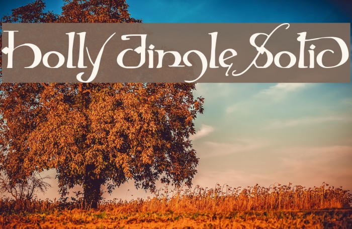 Holly Jingle Solid Font examples