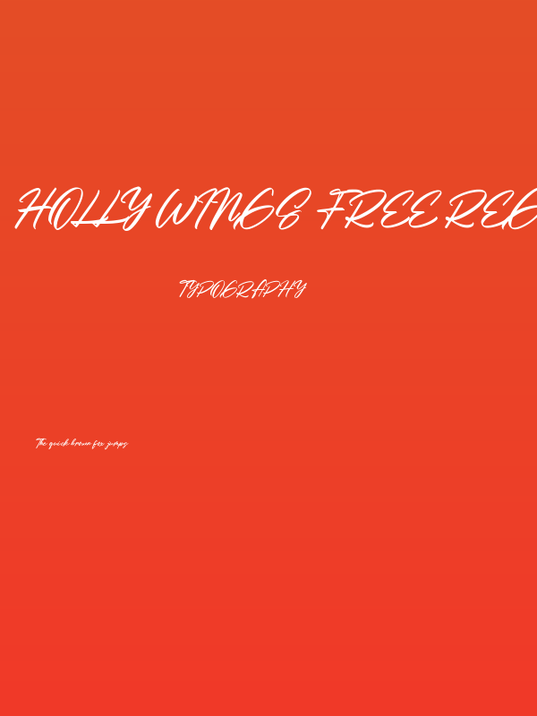 Holly Wings Free Regular Poster