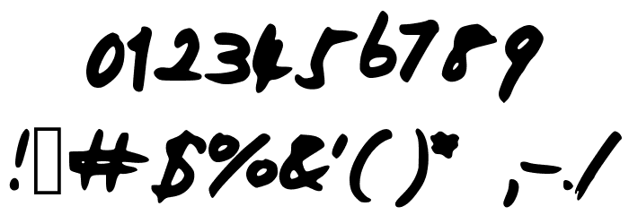 HollySharpie Font OTHER CHARS