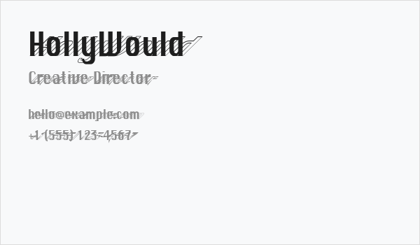 HollyWould Business Card
