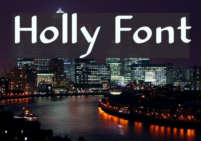 Holly Font examples