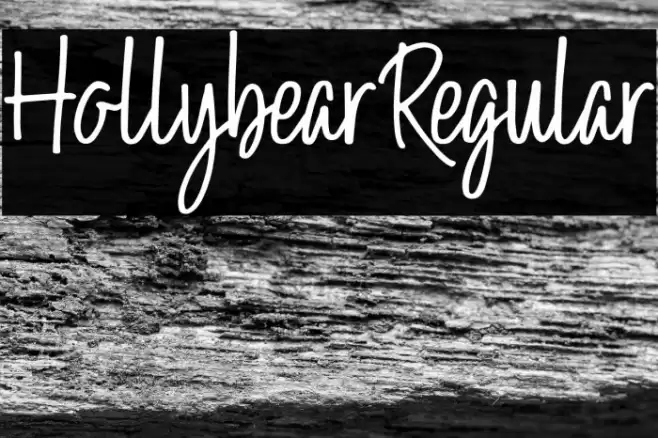 Hollybear-Regular Font examples