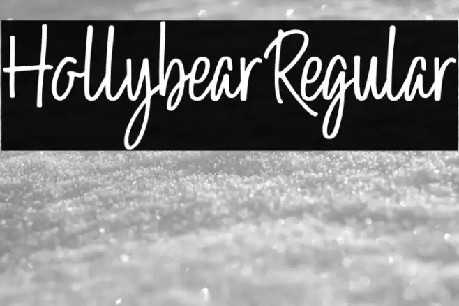 Hollybear-Regular Font examples