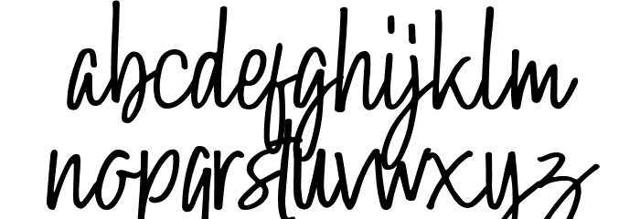 Hollybear-Regular Font LOWERCASE