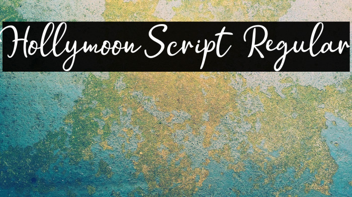 Hollymoon Script  Regular Example 1