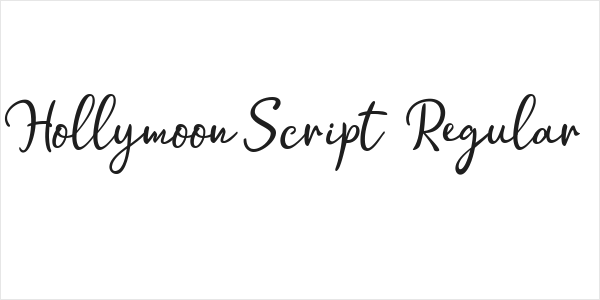 Hollymoon Script  Regular Logo