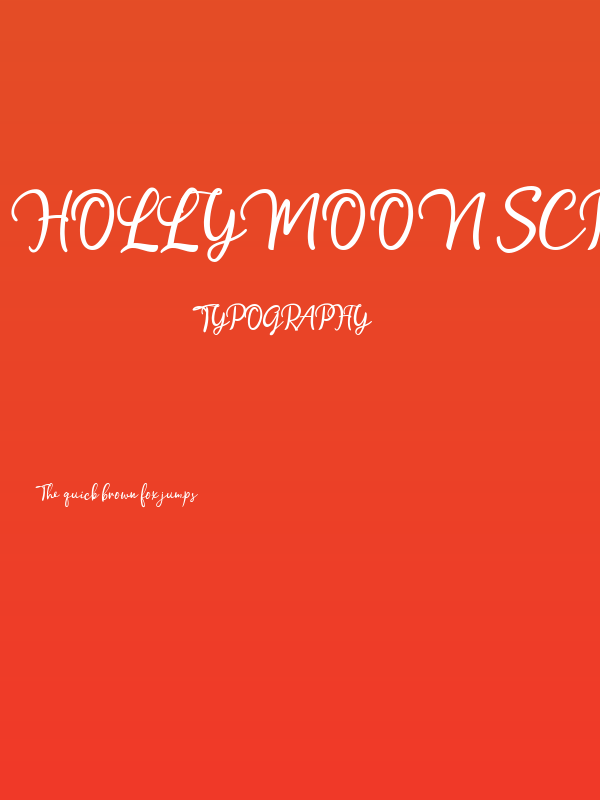 Hollymoon Script  Regular Poster