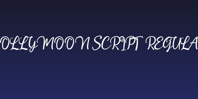 Hollymoon Script  Regular Social Header