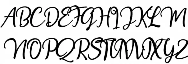 HollymoonScript-Regular Schriftart Groß