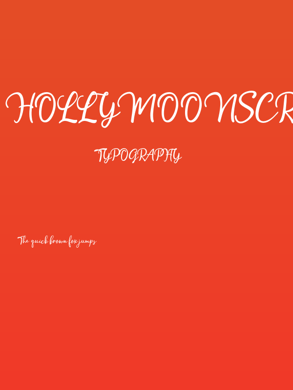 HollymoonScript-Regular Poster