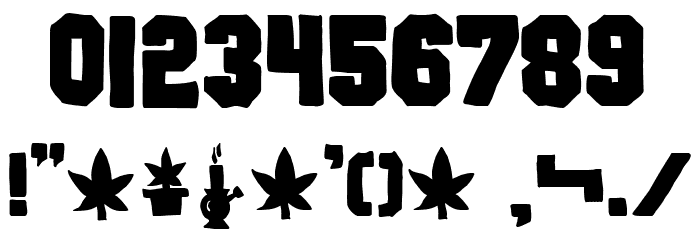 Hollyweed Font OTHER CHARS