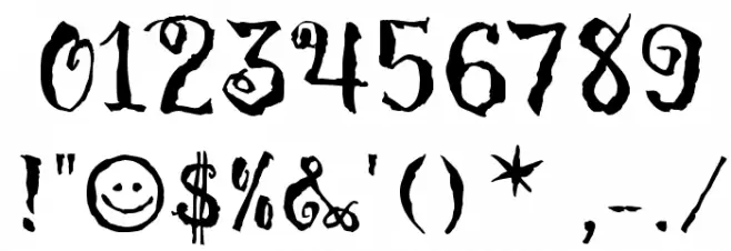 Hollyweird LET Plain:1.0 Font OTHER CHARS