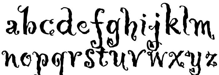 Hollyweird LET Plain:1.0 Font LOWERCASE