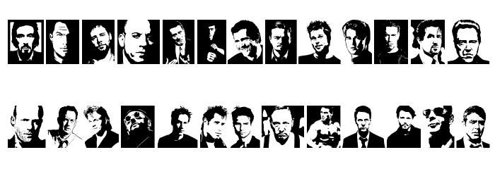 Hollywood Actors Regular Font LOWERCASE