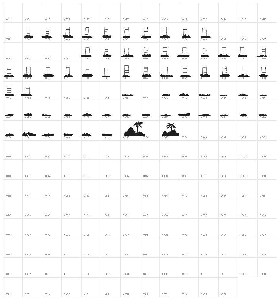 Hollywood Capital Blank Character Map