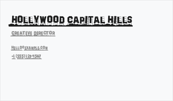Hollywood Capital Hills Business Card
