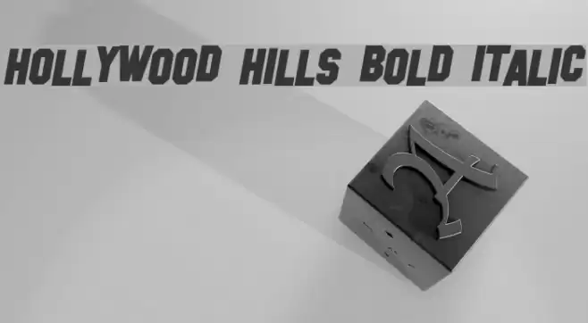 Hollywood Hills Bold Italic Fonte examples