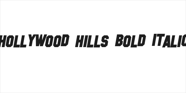 Hollywood Hills Bold Italic Logo