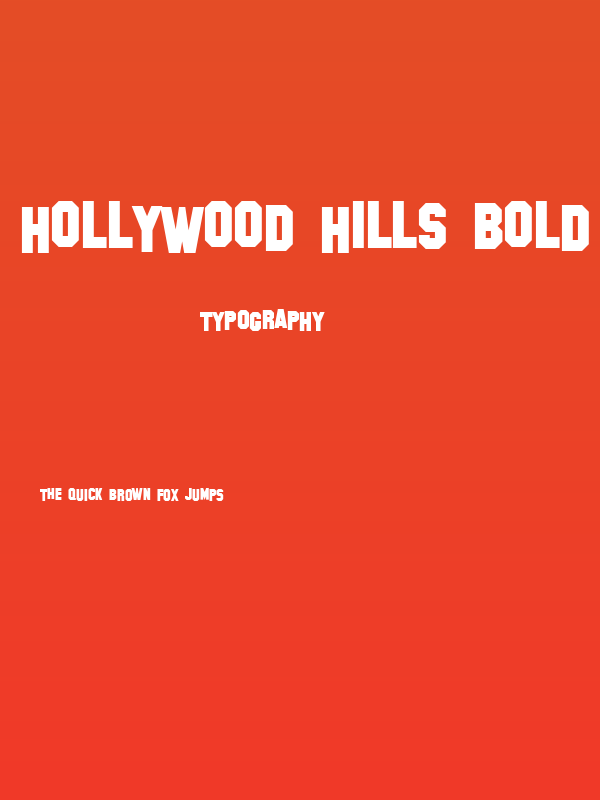 Hollywood Hills Bold Poster