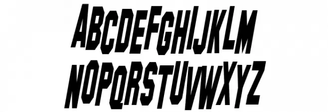 Hollywood Hills Condensed Italic 字体 大写