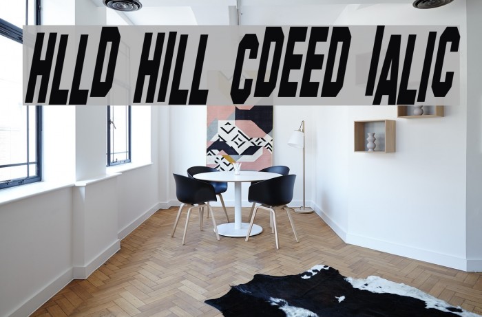 Hollywood Hills Condensed Italic Font examples