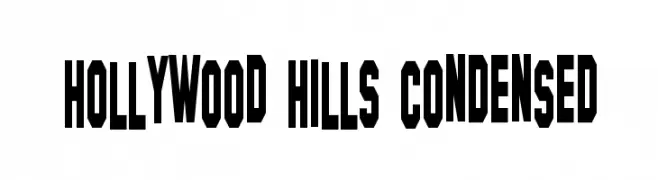 Hollywood Hills Condensed  नि: शुल्क फ़ॉन्ट्स डाउनलोड